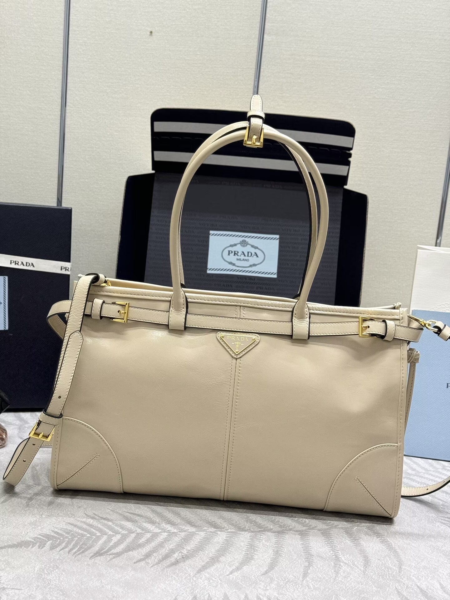 Small Dior Book Tote with Strap Embroidery M1404PE Rose Tendre
