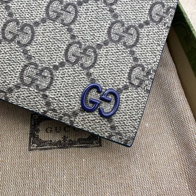 Gucci Dusty interior GG bi-fold wallet 768243 blue Gucci Dusty interior GG bi-fold wallet 768243 blue