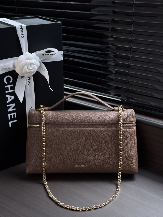 Chanel Large Vanity with chain AS6473 dark brown Chanel Large Vanity with chain AS6473 dark brown