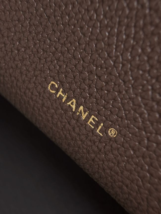 Chanel Large Vanity with chain AS6473 dark brown Chanel Large Vanity with chain AS6473 dark brown