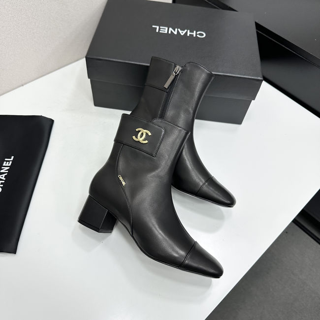 Chanel Mid-Calf Boots Shiny Calfskin 95408-1