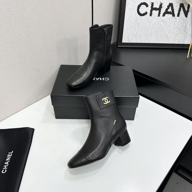 Chanel Mid-Calf Boots Shiny Calfskin 95408-1
