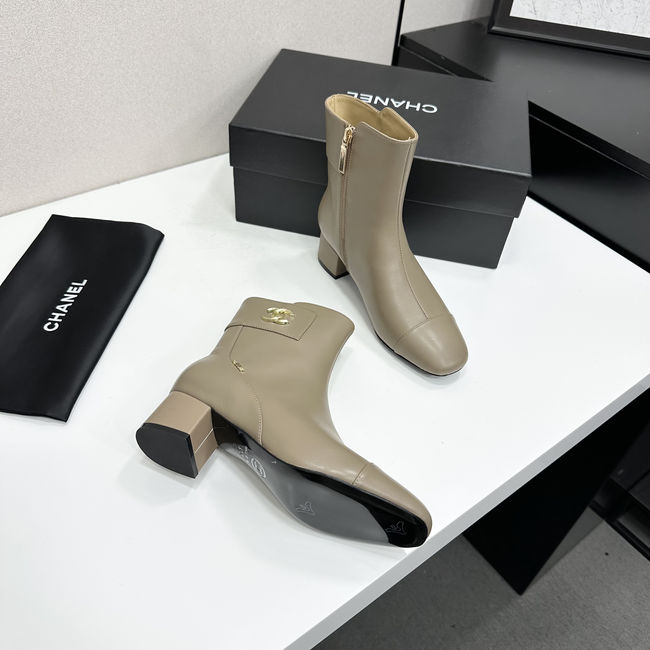 Chanel Mid-Calf Boots Shiny Calfskin 95408-2