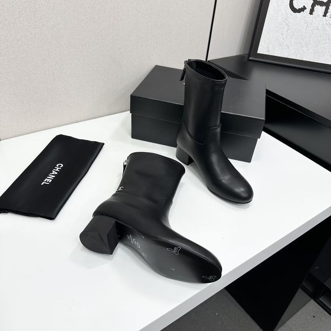 Chanel Mid-Calf Boots Shiny Calfskin 95410-4